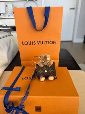 Louis Vuitton cute cat pouch earphone case